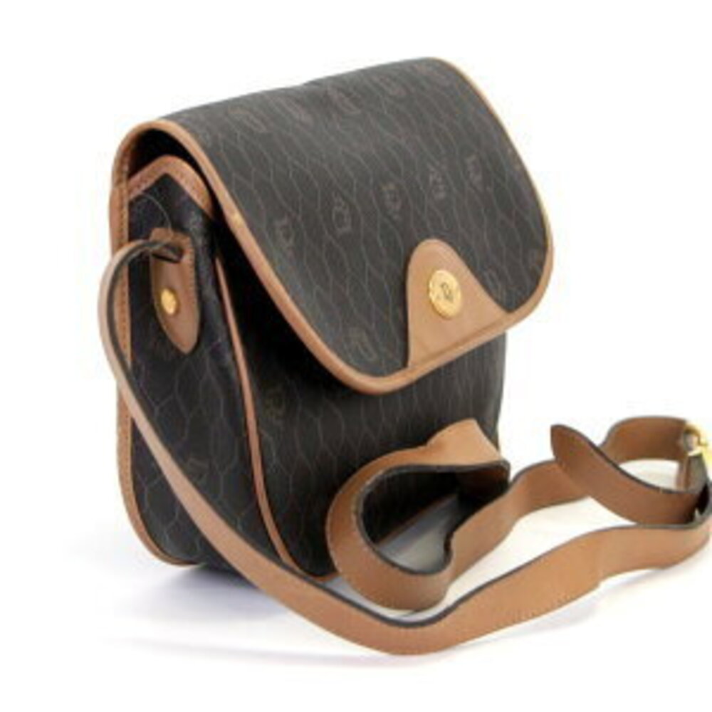 Christian Dior Honeycomb Shoulder Bag Brown Leather - Picture 2 of 6